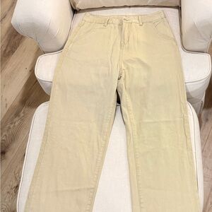 Beige Casual Pants
